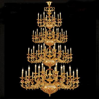 China Wholesale Modern French Zinc Alloy Luxury Duplex Villa Living Room Crystal Chandelier Candle Room Building Lamps for sale