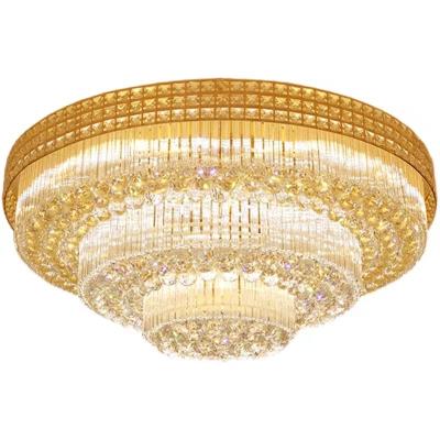 China Contemporary Indoor Decorative Home Bedroom Weddings Luxury Hotel Living Room Engineering Villa Cake Crystal Ceiling Light for sale