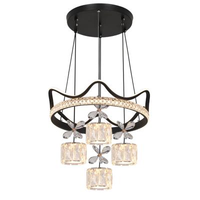 China Modern Low Price Led Pendant Lamp 3 Colors Home Decorative Acrylic Luxury Modern Chandelier Pendant Light for sale