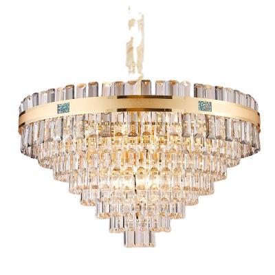 China Wholesale Modern Living Room Decorate Ceiling Pendant Crystal Chandelier Light Luxury Modern Home for sale