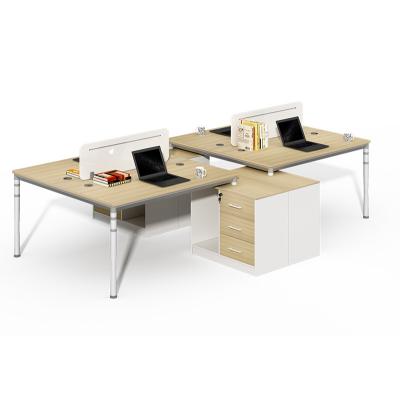 China Modern New Design Simple Modern Screen Office Furniture With Auxiliary Cabinet Workbench Desk And Chair Combination Workstation for sale