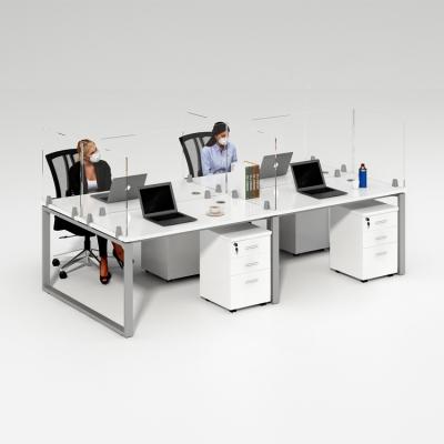 China Easy To Assemble Cheap Custom High Function Desk Screen Partition Modern Office Call Center Workstations for sale