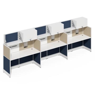 China Customizable Modern Modular Expandable Buyer Office Furniture Partition Compartment Workstation Lab Workbench Staff Workstation for sale