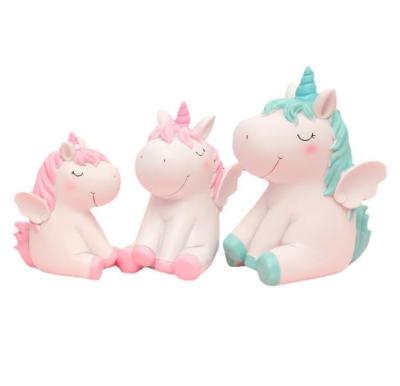 China Europe pink blue unicorn piggy bank for sale