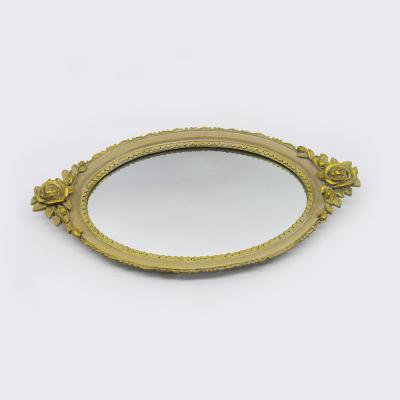 China Rose Gold Mirrored Vanity Tray luxury decorative vertically on the customization table size for sale