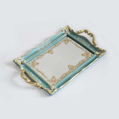 China Small Luxury Resin Jewelery Serving Tray for Paper Cake Topper Decorations for sale