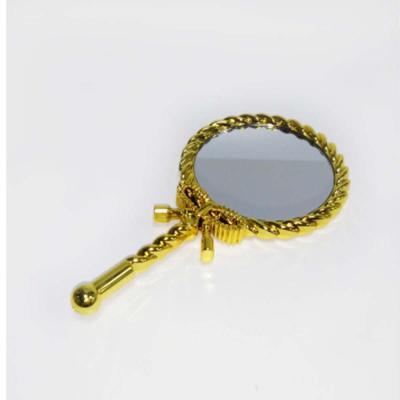 China Customized Customized Antique Mirror Cheap Metal Cosmetic Hand Held Mirror for sale