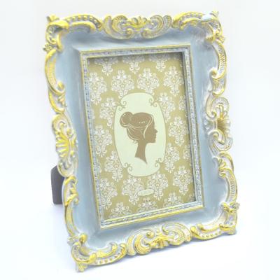 China Wholesale Resin Wedding Polyresin Picture Frame Photo Frame Gold / Rose for sale