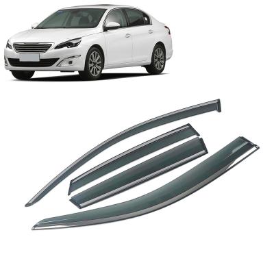 China Acrylic For PEUGEOT 408 2010-2019 Car Window Sun Rain Shade Visor Shield Shelter Protector Cover Trim Frame Sticker Exterior Accessories for sale