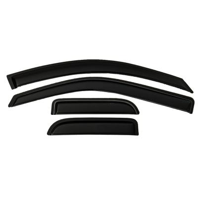 China Acrylic For Ford F-150 1997-2021 Auto Side Window Wind Deflectors Visors Black Rain Guard Door Visor Vent Shades Dark Smoke Ventvisor for sale