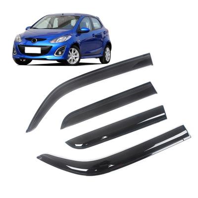 China Acrylic For Mazda 2 Demio 2002-2014 Auto Side Window Wind Deflectors Visors Black Rain Guard Door Visor Vent Shades Dark Smoke Ventvisor for sale