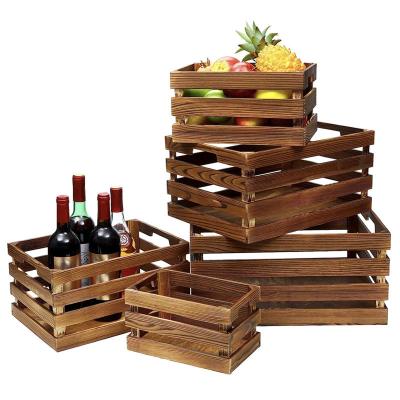 China 5 Tier Tabletop Eco-Friendly Bamboo Nautical Storage Basket Kitchen Wooden Fruit Basket for sale