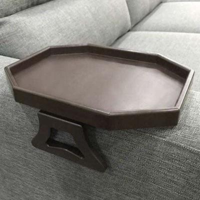 China Viable Custom Wooden Sofa Arm Rest Clip Tray Table Sofa Couch Arm Rest Organizer for sale