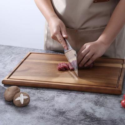 China Sustainable Best Quality Acacia Block Professional Heavy Duty Wood & Butcher Cutting Board for sale