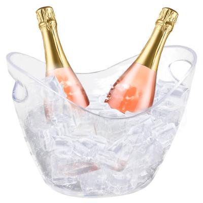 China Viable Ice Bucket 3.5L Acrylic Ice Cooler Champagne Ice Bucket Box For Bar for sale