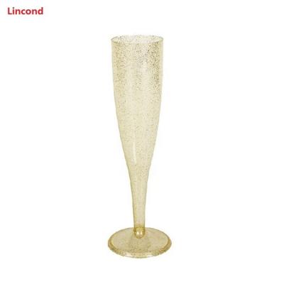 China Hot Sale Unbreakable Champagne Wine Glass Unbreakable Reusable Acrylic Champagne Goblets from Amazon for sale