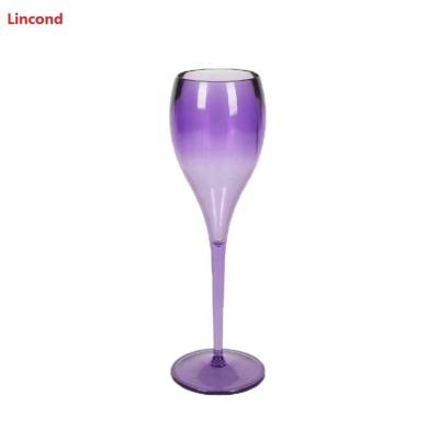 China Free Sample Unbreakable Thin Stem Hand Blown Glass Red Wine Champagne Goblet Glass for sale