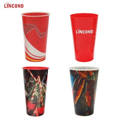 China Sustainable 700ml Custom Plastic Tumbler Cup For Coke for sale