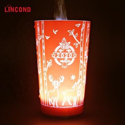 China New Design OEM Reusable Water Smelling Customized Logo Lighting Beer Glass Led Flashing Mug for sale