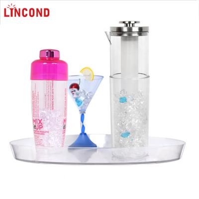 China Factory Wholesale Viable High Quality Set Lindond Plastic Cocktail Shaker Custom for sale