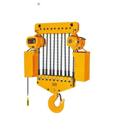 China ULIDE 20Ton 6 Goods Lifting Lines Lifting Chain Hoist 380V 60Hz Can Be Customized To 50 Ton Electric Chain Hoist With Trolley For Lifting for sale