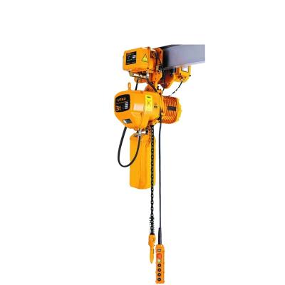 China Enterprises ULIDE 3 Ton Light Portable Mining Crane Electric Trolley Fast Speed ​​Easy Operation Electric Chain Hoist for sale