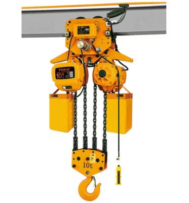 China Lightweight Portable Easy Operation Crane Electric Trolley Fast Speed ​​Electric Mining Enterprises ULIDE 10Ton 4 Lines Electric Chain Hoist for sale