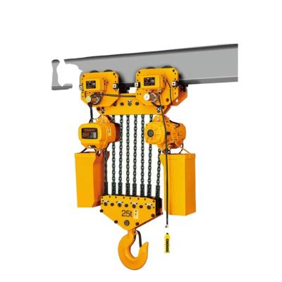 China Lightweight Portable Easy Operation Crane Electric Trolley Fast Speed ​​Electric Mining Enterprises ULIDE 35Ton 12 Lines Chain Hoist for sale