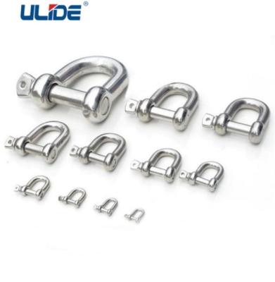 China High Quality Heavy Industry OEM Customized Forged U Shackle 25 Ton D Shackle Safety Pin for sale