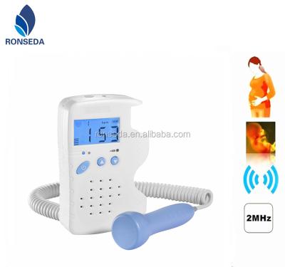 China Cheap Fetal Doppler Baby Heart Rate Monitors With LCD Display 135mmX95mmX35mm for sale