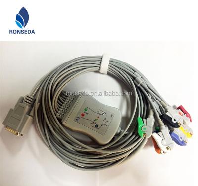 China TPU NIHON KOHDEN ECG/EKG CABLE WITH 10 LEADS clip end for 9022k ecg machine for sale