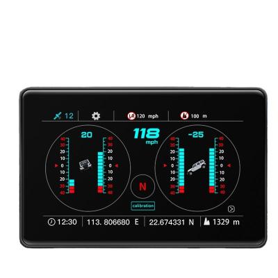 China 5 Style Interface GPS Projector Touch Screen C20 Car HUD OBD Head Up Display Vehicle Speed ​​Time Compass Display Built-in Car Level Alarm for sale