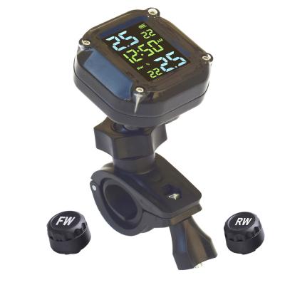 China Built-in Clock Tire Pressure Monitor Wholesale Price Motorcycle Tire Pressure Monitor with Built-in Clock and Magnetic Charging for sale