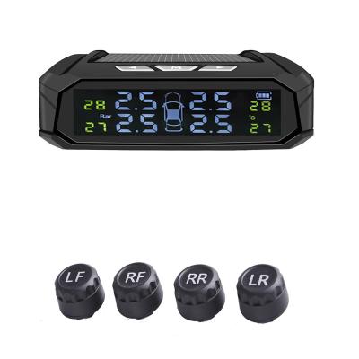 China Universal Cars 24 Hours Voice Delivery Car Solar Digital Tire Monitor TPMS Display Screen Smart Tire Pressure Monitor for sale