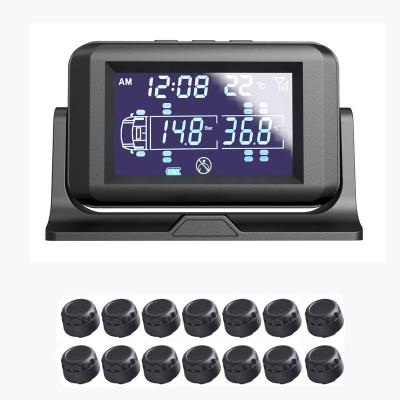 China 48H Delivery Universal Solar Truck Tire Pressure Monitoring System External Digital Tire Gauge TPMS S06A for sale