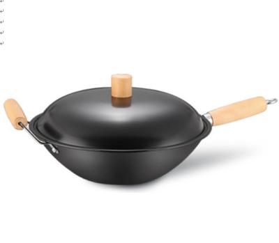 China Viable Classic Non-Stick Carbon Steel Coated Wok for Walmart for sale