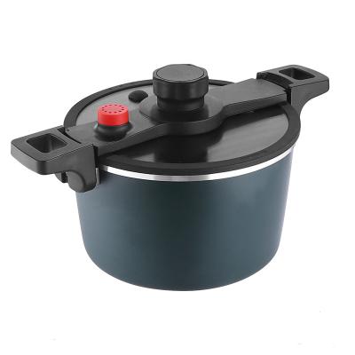 China Viable Pot Low Pressure Nonstick Aluminum Micro Pressure Cooker 24 cm Pot General Uses for Gas and Induction Cooker for sale