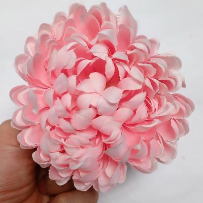 China Silk Fabric Flower Chrysanthemum 10cm Artificial Flowers Decorative Flower Chrysanthemum for sale