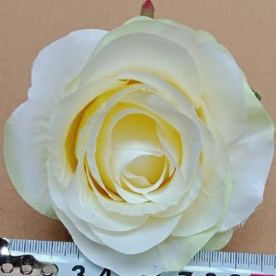 China Wholesale Cheap Artificial Silk Fabric Roses 11cm Wedding Decoration Rose Flower Simulation Roses Head for sale