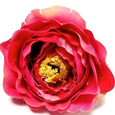 China Wholesale 5cm Widely Used Camellia Rose Artificial Silk Flower Heads Touch Wedding Decoration Artificial Flowers Wall The Real for sale