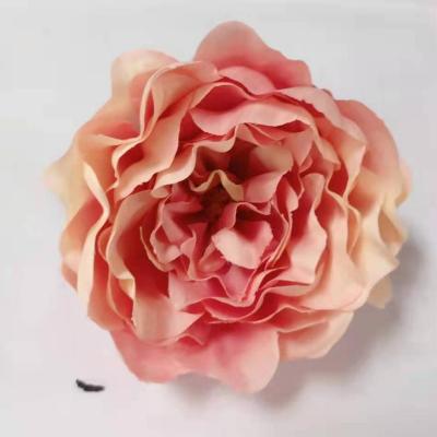 China Silk Fabric Peony Flower Heads Artificial Silk Flowers Wedding Decoration Wholesale Artificial Flower for sale