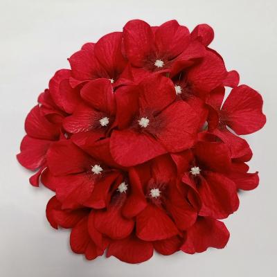 China 15cm Silk Flower Wall Wedding Fabric Decorative Silk Hydrangea Artificial Heads for sale