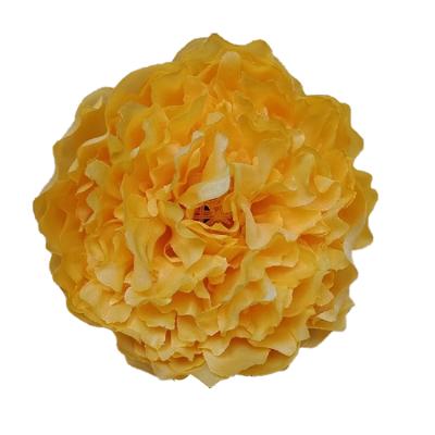 China 210 Big Artificial Flower Heads Real Fabric Peony Silk Colorful Silk Touch For Wedding Decoration for sale