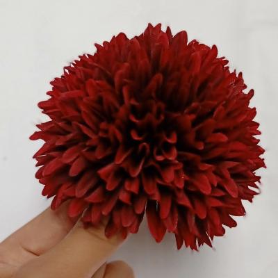 China Silk fabric artificial flowers ping pong chrysanthemum silk flowers wedding decoration artificial flowers chrysanthemum for sale