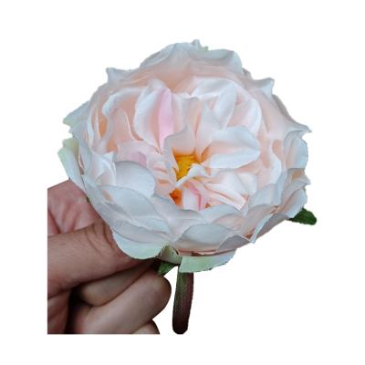 China 240 Full Color Wedding Silk Peony Bouquet PU Faux Fabric Flowers Wedding Decoration for sale