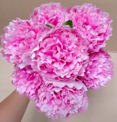 China Artificial flower wedding plastic wholesale peony silk fabric interior decoration for sale