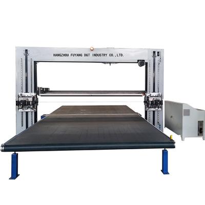 China Horizontal And Vertical PU Foam Cutting Machine Automatic Oscillating Dual Blade for sale