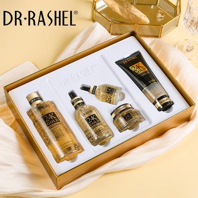 China Skin Revitalizer New Arrival DR RASHEL 24K Gold Skin Care 5pcs Anti Aging Set for sale