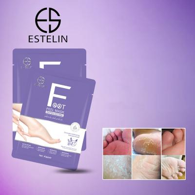 China Home Use+office+travel ESTELIN Professional Foot Care Series Lavender Exfoliating Foot Skin Mask 40g*2pairs for sale