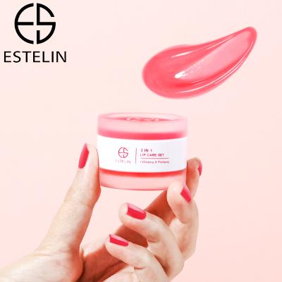 China Estelin Moisturizer 3 in 1 Lip Care Set Cherry Sugar Lip Scrub Moisturizing Lip Balm for sale